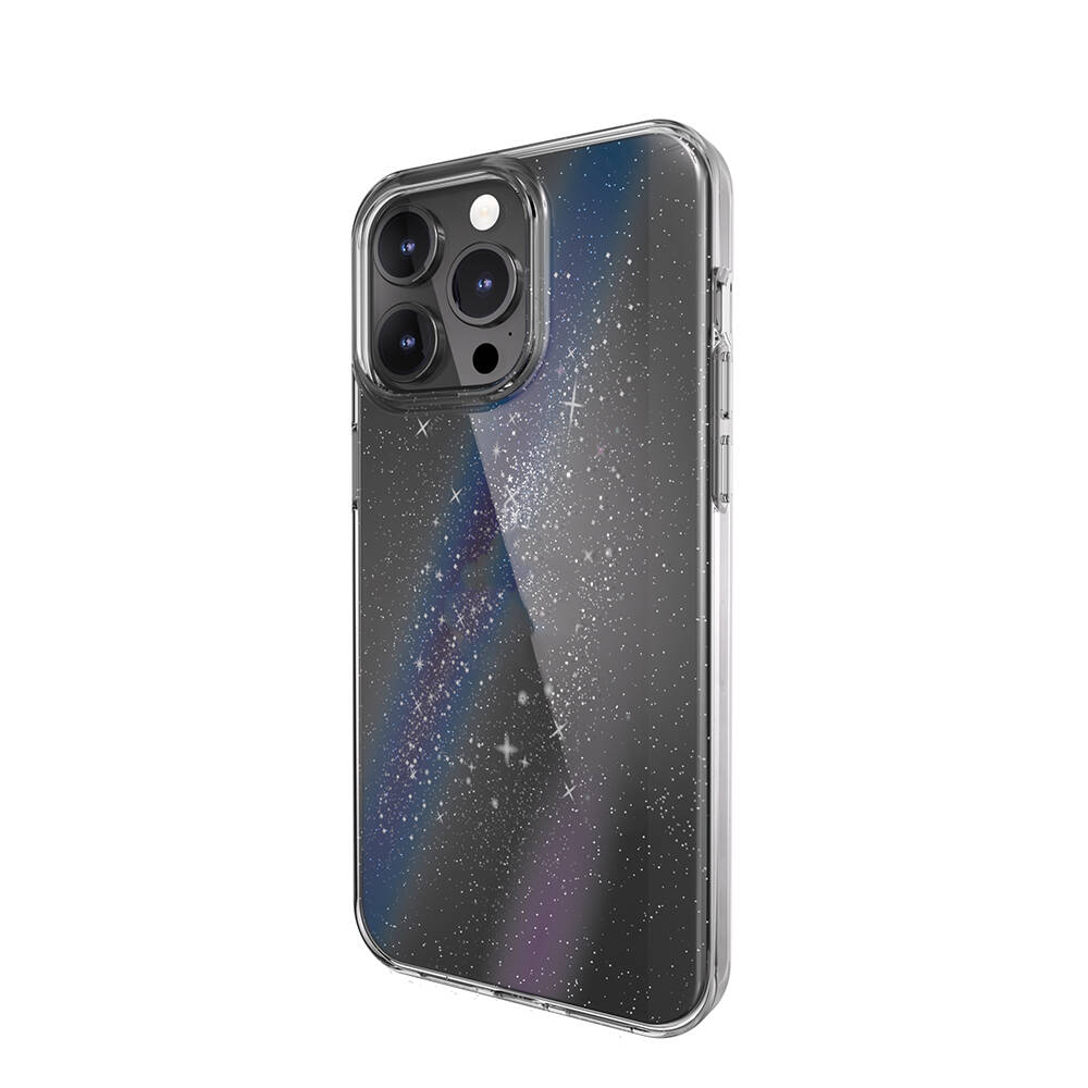 Apple iPhone 15 Pro Max Kılıf Çift Katmanlı IMD Baskılı Bumper Lisanslı Switcheasy Cosmos Nebula Kapak - 3