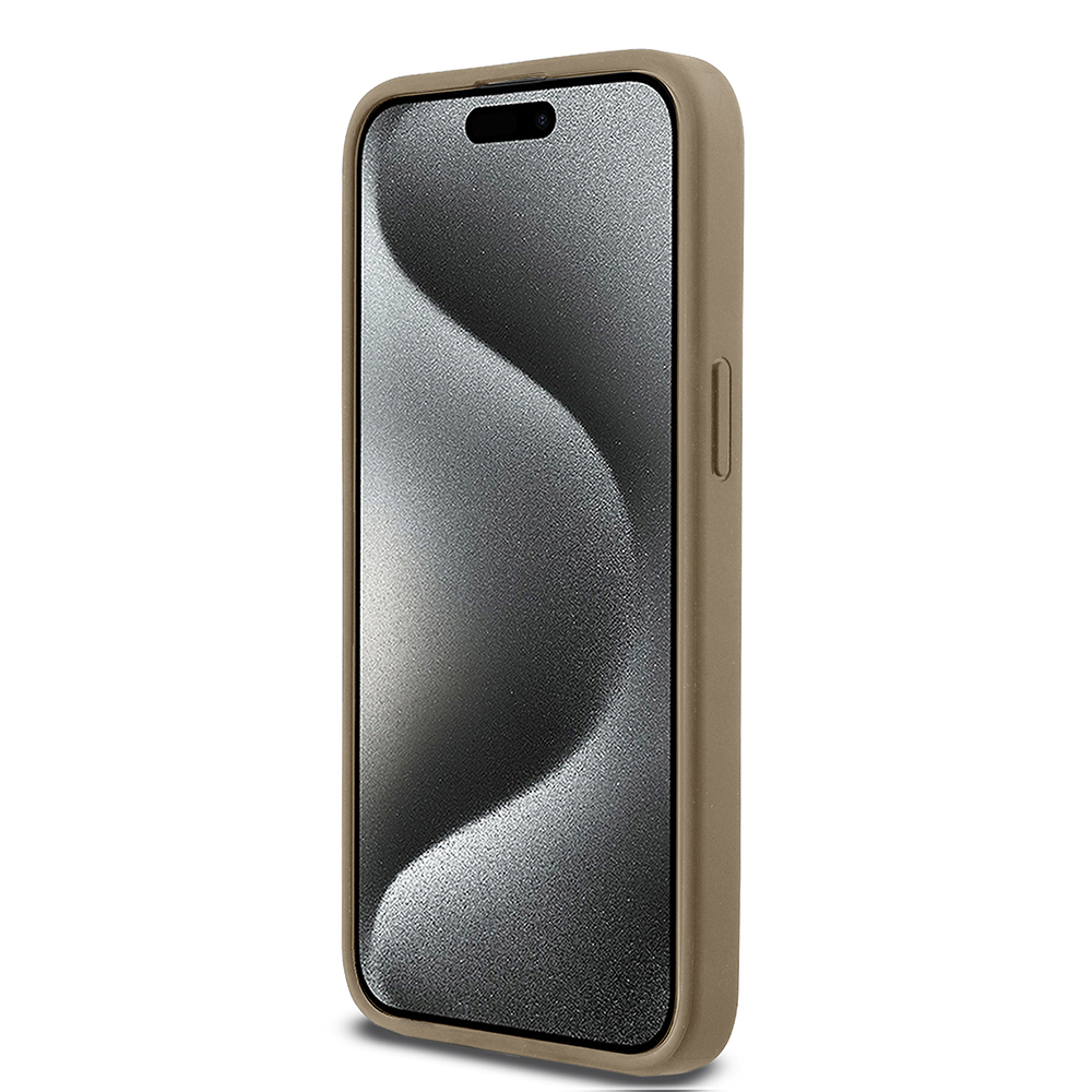 Apple iPhone 15 Pro Max Kılıf DKNY Orjinal Lisanslı M-safe Şarj Özellikli 3D Yazılı Grid Pattern Kapak - 14