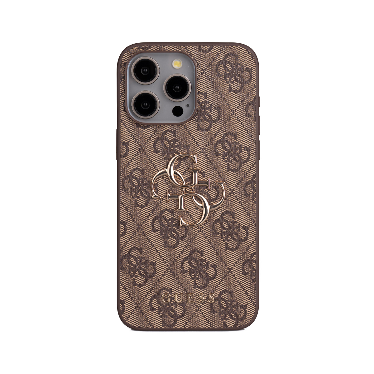 Apple iPhone 15 Pro Max Kılıf Guess Orjinal Lisanslı PU Deri 4G Büyük Metal Logolu Çapraz Vücut Askılı Kapak - 9