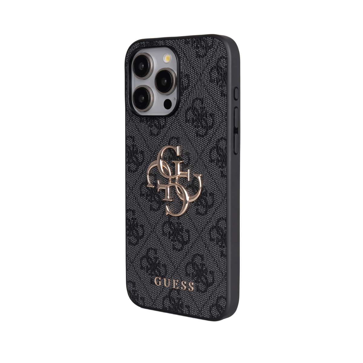 Apple iPhone 15 Pro Max Kılıf Guess Orjinal Lisanslı PU Deri 4G Büyük Metal Logolu Çapraz Vücut Askılı Kapak - 21