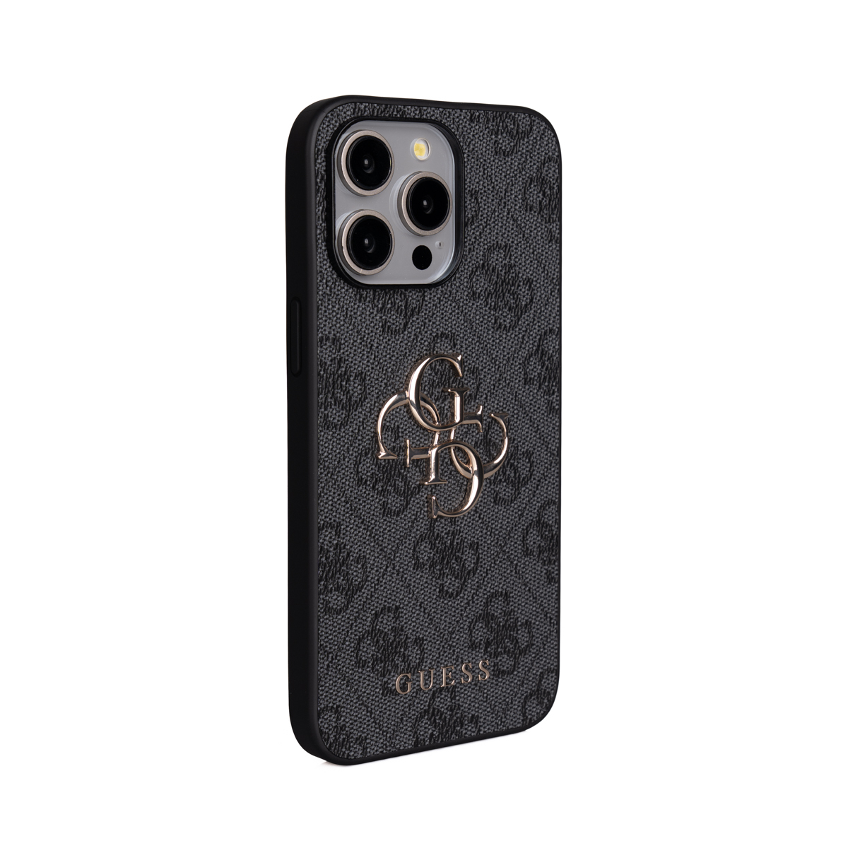 Apple iPhone 15 Pro Max Kılıf Guess Orjinal Lisanslı PU Deri 4G Büyük Metal Logolu Çapraz Vücut Askılı Kapak - 22