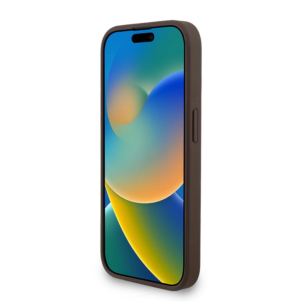 Apple iPhone 15 Pro Max Kılıf Guess Orjinal Lisanslı PU Deri Bilek Askı İpli Metal Büyük 4G ve Yazı Logolu Kapak - 8