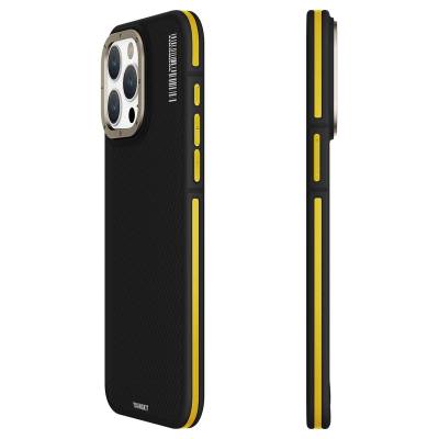 Apple iPhone 15 Pro Max Kılıf M-safe Şarj Özellikli YoungKit 600D Kapak Sarı