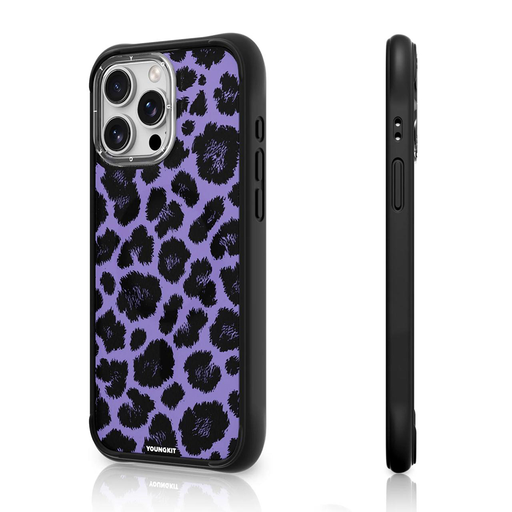 Apple iPhone 15 Pro Max Kılıf M-safe Şarj Özellikli Youngkit Leopard Serisi Kapak - 9