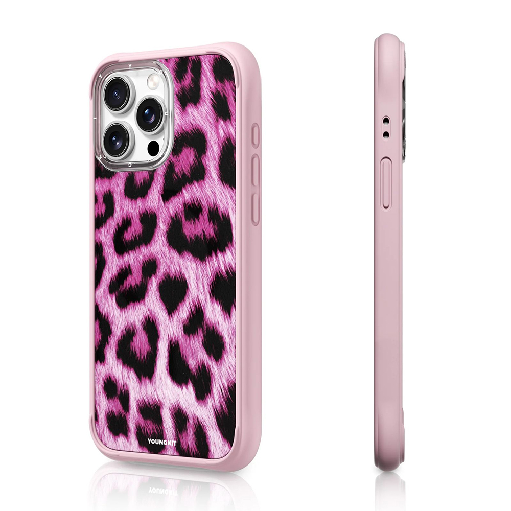 Apple iPhone 15 Pro Max Kılıf M-safe Şarj Özellikli Youngkit Leopard Serisi Kapak - 7