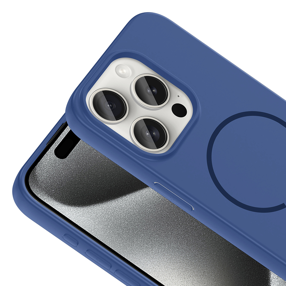 Apple iPhone 15 Pro Max Kılıf M-safe Şarj Özellikli Zore Meta Kapak - 16