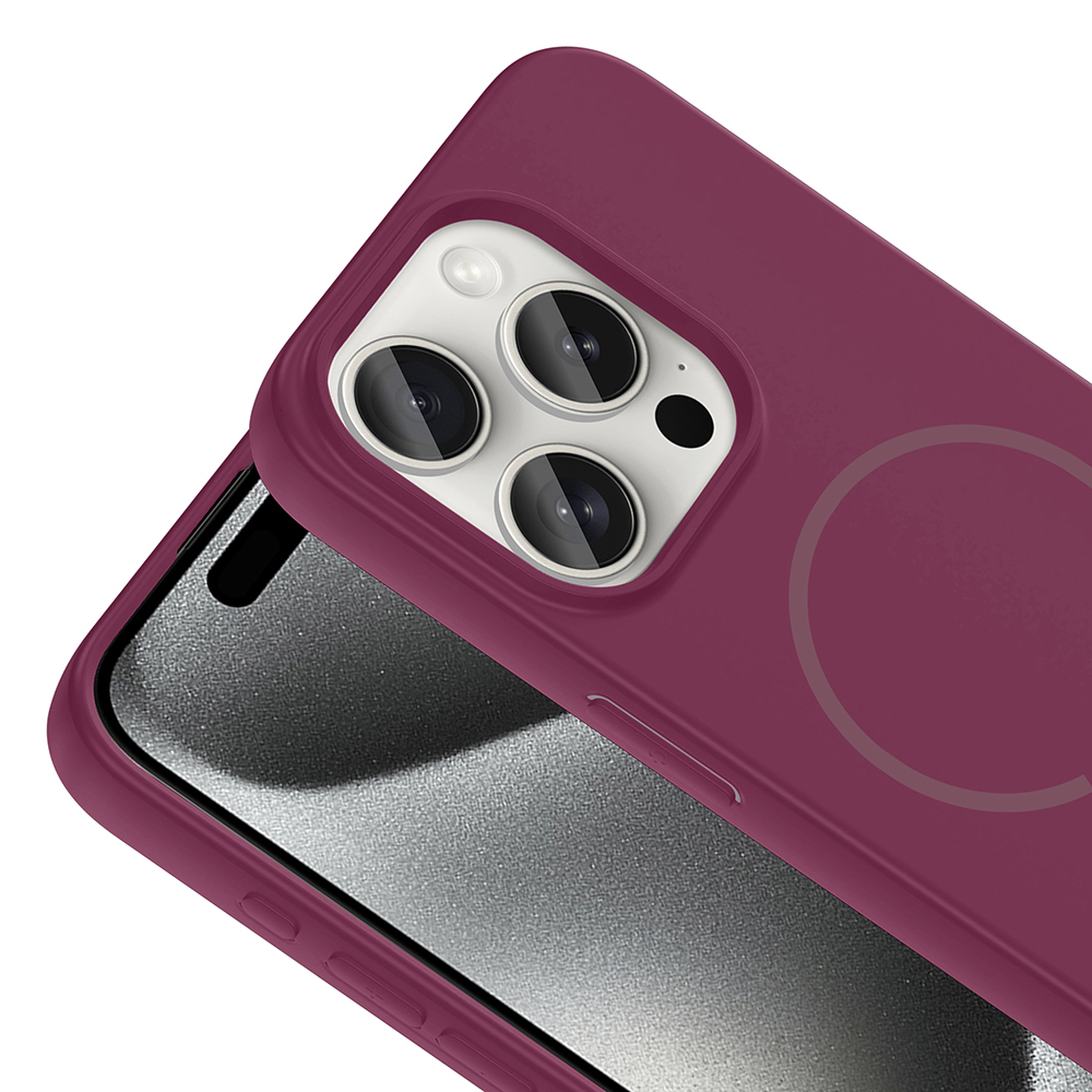 Apple iPhone 15 Pro Max Kılıf M-safe Şarj Özellikli Zore Meta Kapak - 20