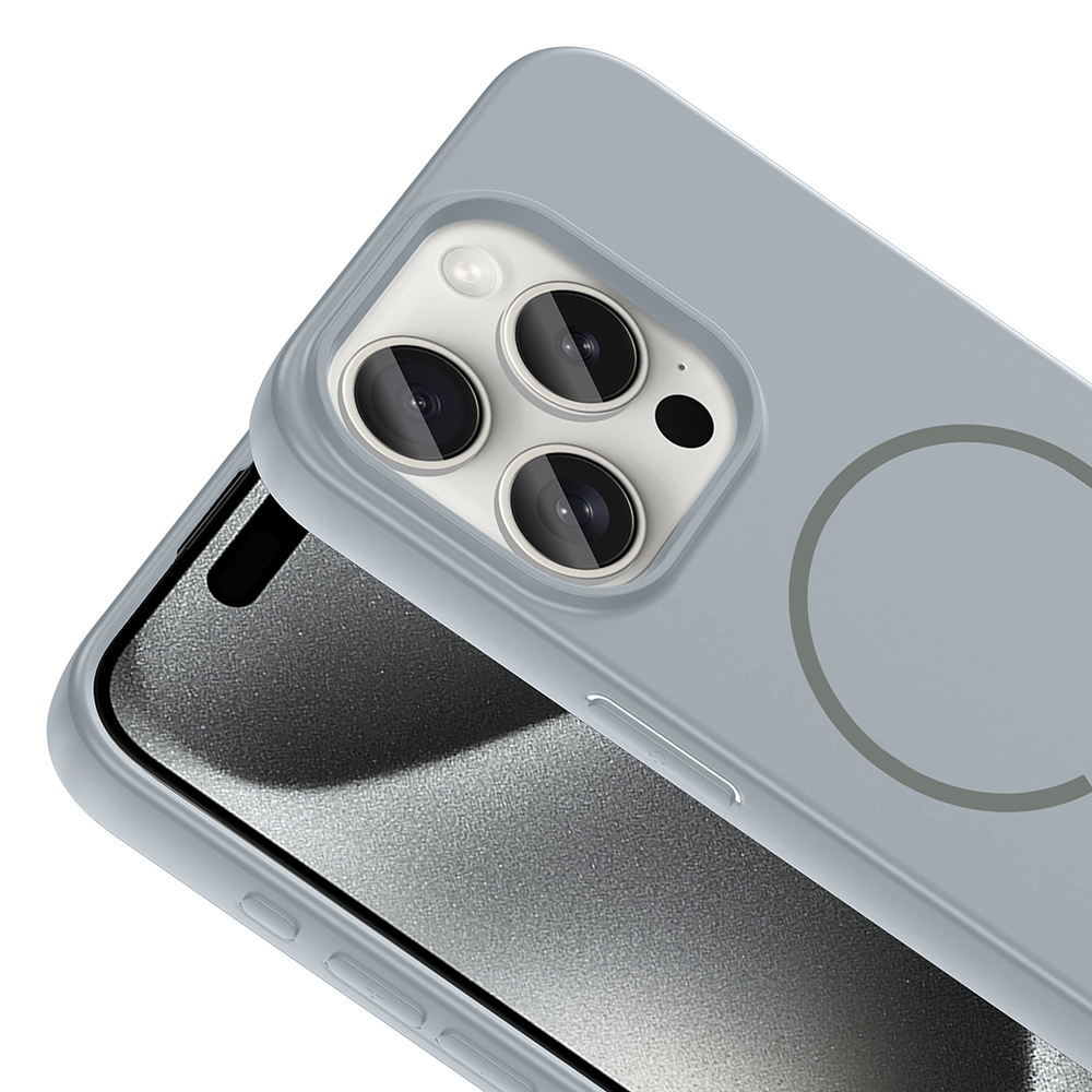 Apple iPhone 15 Pro Max Kılıf M-safe Şarj Özellikli Zore Meta Kapak - 21