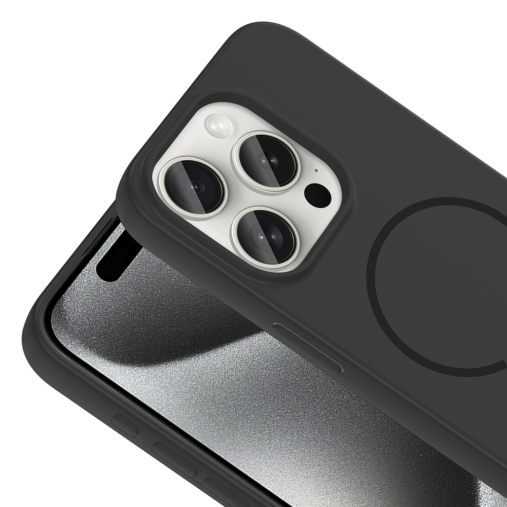 Apple iPhone 15 Pro Max Kılıf M-safe Şarj Özellikli Zore Meta Kapak - 22