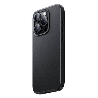 Apple iPhone 15 Pro Max Kılıf Magsafe Şarj Özellikli Benks Vintage Leather Kapak Siyah