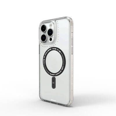 Apple iPhone 15 Pro Max Kılıf Magsafe Şarj Özellikli Wiwu Basic Color J Serisi Kapak Beyaz