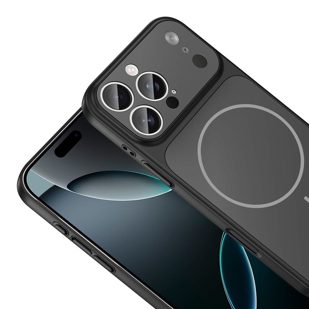 Apple iPhone 15 Pro Max Kılıf Zore M-Safe Şarj Özellikli Kamera Korumalı Formen Kapak - 14