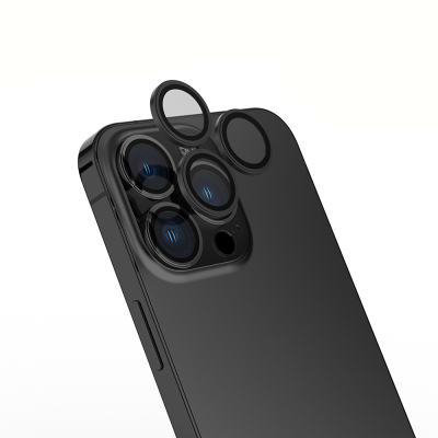 Apple iPhone 15 Pro Zore Mikro Camera Lens Protector Black