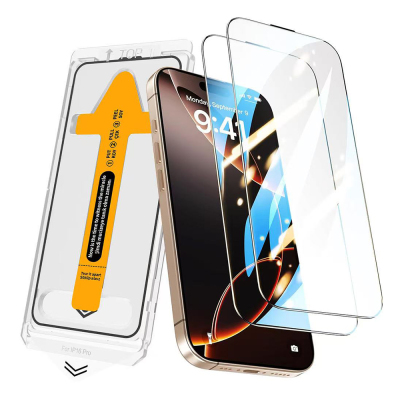 Apple iPhone 15 Zore 2.5D Oliv HD Temperli Cam Ekran Koruyucu + Kolay Uygulama Aparatı Şeffaf