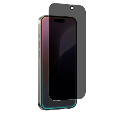 Apple iPhone 16 Amazingthing Radix Privacy Parmak İzi Bırakmayan Temperli Cam Ekran Koruyucu Siyah