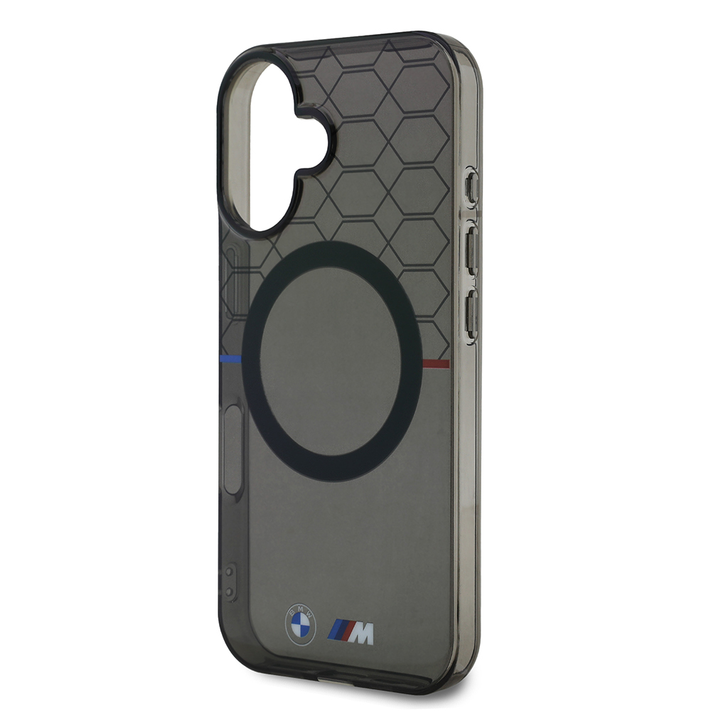 Apple iPhone 16 Case BMW Magsafe Charging Feature Transparent M Design Original Licensed Cover - 7