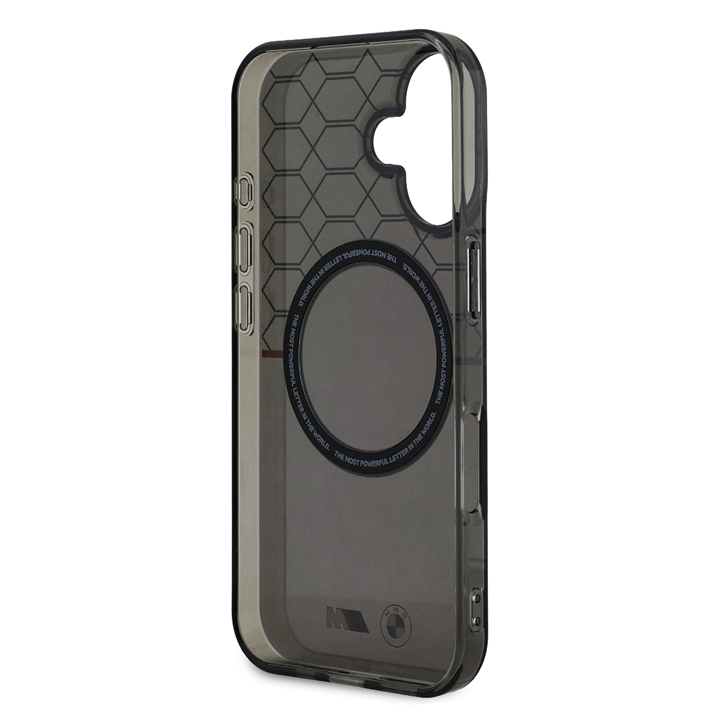 Apple iPhone 16 Case BMW Magsafe Charging Feature Transparent M Design Original Licensed Cover - 8