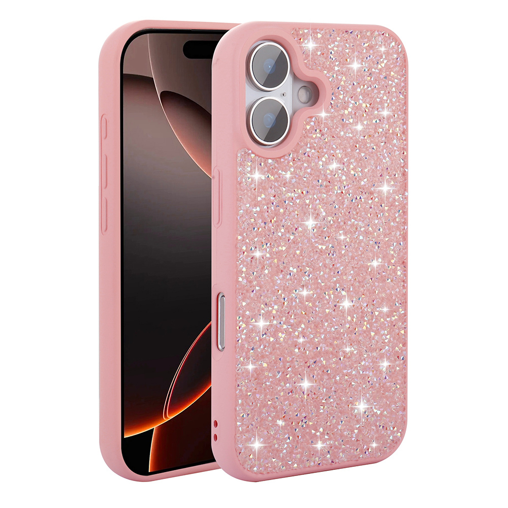 Apple iPhone 16 Case Bright Stone Design Zore Diamond Cover - 6