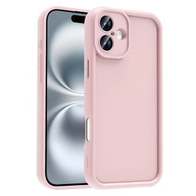 Apple iPhone 16 Case Camera Protection Zore Ananas Cover Pink