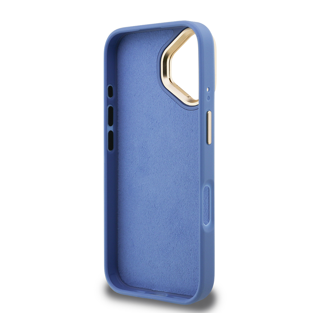 Apple iPhone 16 Case Guess Original Licensed PU Leather 4G Patterned Metal Big 4G and Text Logo Camera Stand Cover - 25
