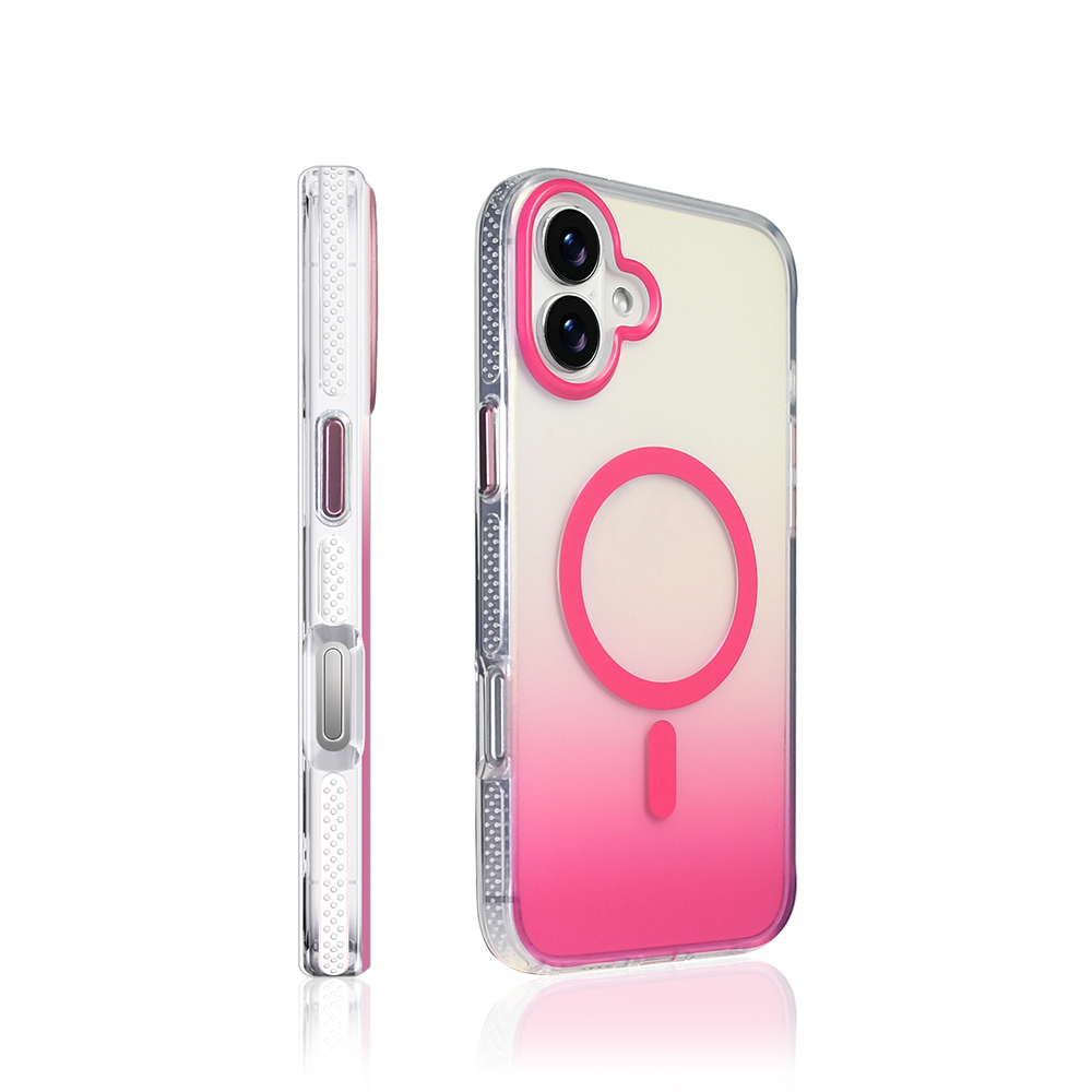 Apple iPhone 16 Case M-safe Charging Feature Transparent Color Transition Zore Toros Cover - 15