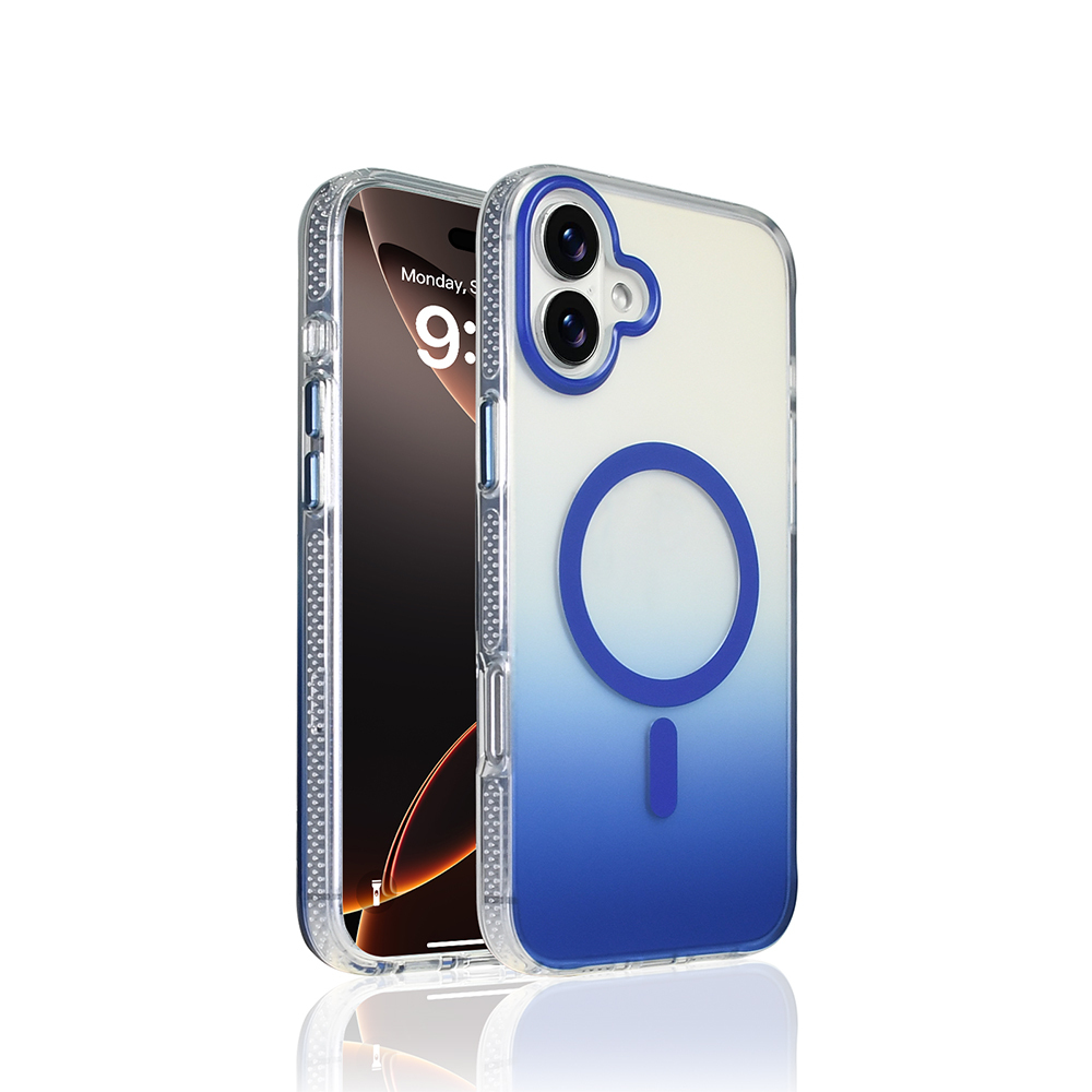 Apple iPhone 16 Case M-safe Charging Feature Transparent Color Transition Zore Toros Cover - 3