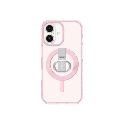 Apple iPhone 16 Case Magsafe Charging Feature Ring Stand Amazingthing Titan Pro Series Cover Pink