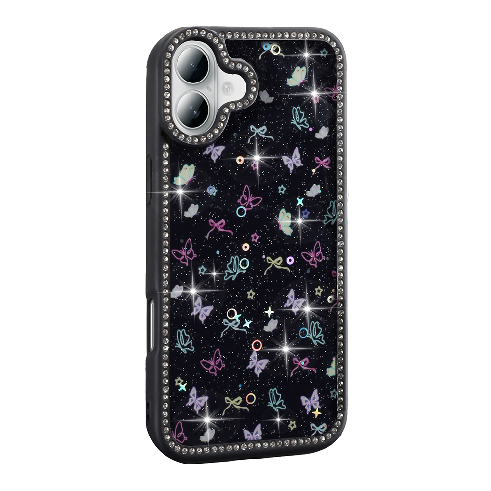 Apple iPhone 16 Case Stone and Glitter Design Zore Azra Cover - 6