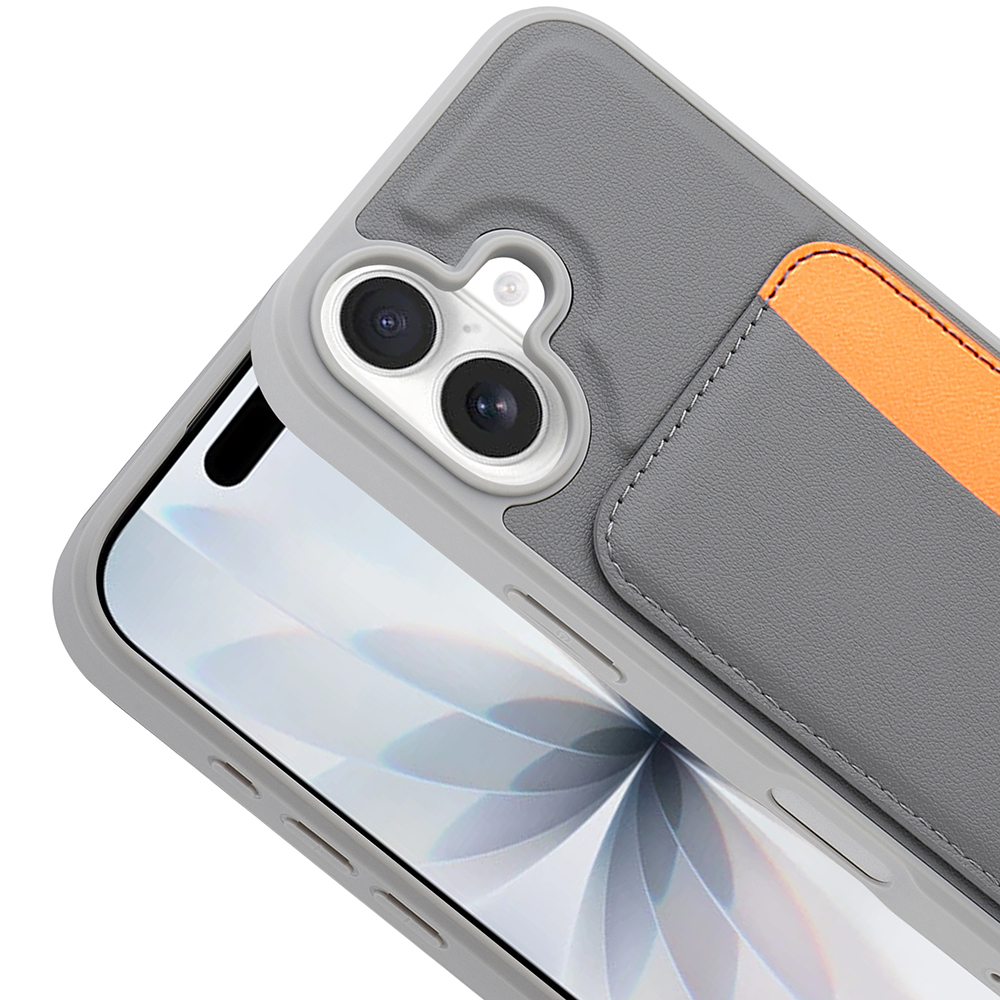 Apple iPhone 16 Case with Card Holder Zore X-Card Silicone Cover - 15