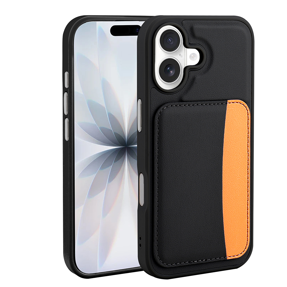 Apple iPhone 16 Case with Card Holder Zore X-Card Silicone Cover - 3
