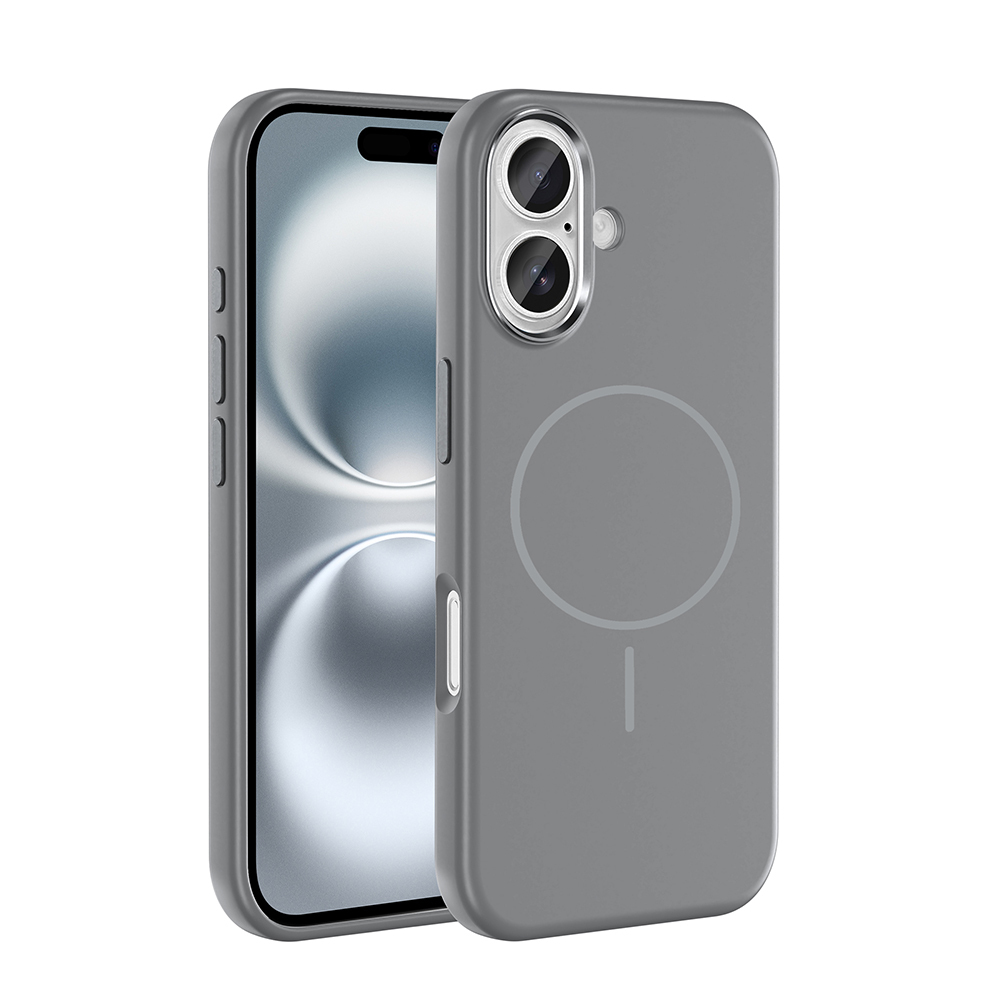 Apple iPhone 16 Case with M-Safe Charging Feature, Metal Camera Frame, Zore Edi Silicone Cover - 2