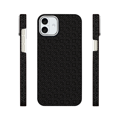 Apple iPhone 16 Case with M-Safe Charging Feature, Zore Paris Vax Hard PC Cover Black