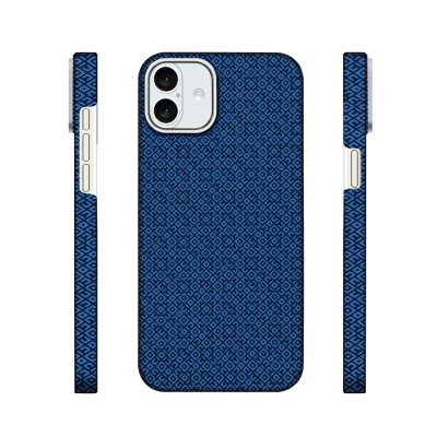 Apple iPhone 16 Case with M-Safe Charging Feature, Zore Paris Vax Hard PC Cover Navy blue
