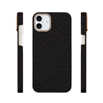 Apple iPhone 16 Case with M-Safe Charging Feature, Zore Paris Vax Hard PC Cover Black