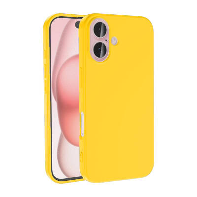 Apple iPhone 16 Case Zore LSR Lansman Cover Yellow