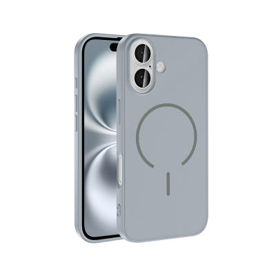 Apple iPhone 16 Case Zore Meta Cover with M-safe Charging Feature Titanyum-Gri