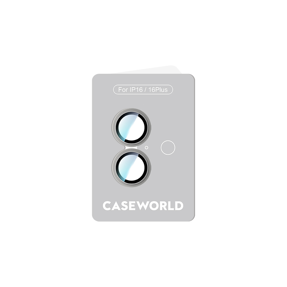 Apple iPhone 16 CaseWorld Alloy Series Oleophobic Anti-Reflective Camera Lens Protector - 26