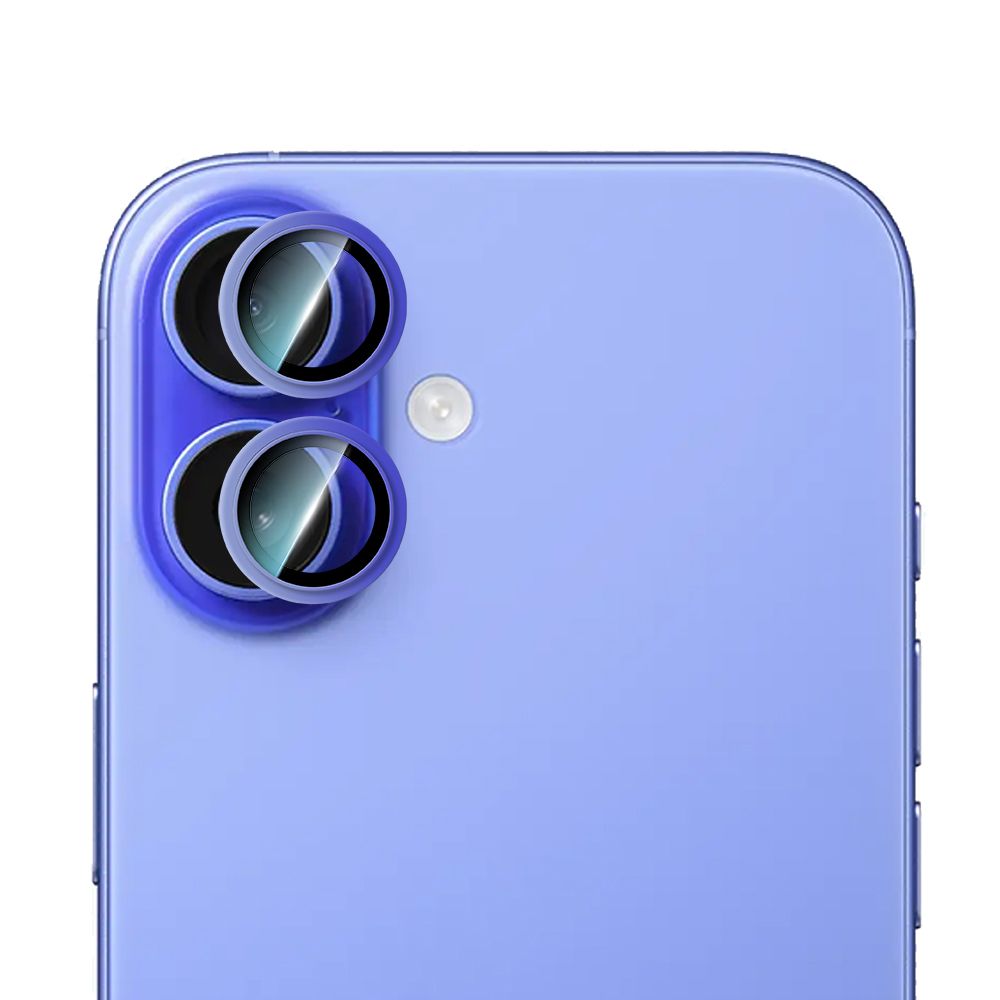 Apple iPhone 16 CaseWorld Alloy Two-Color Series Lens Protector - 8