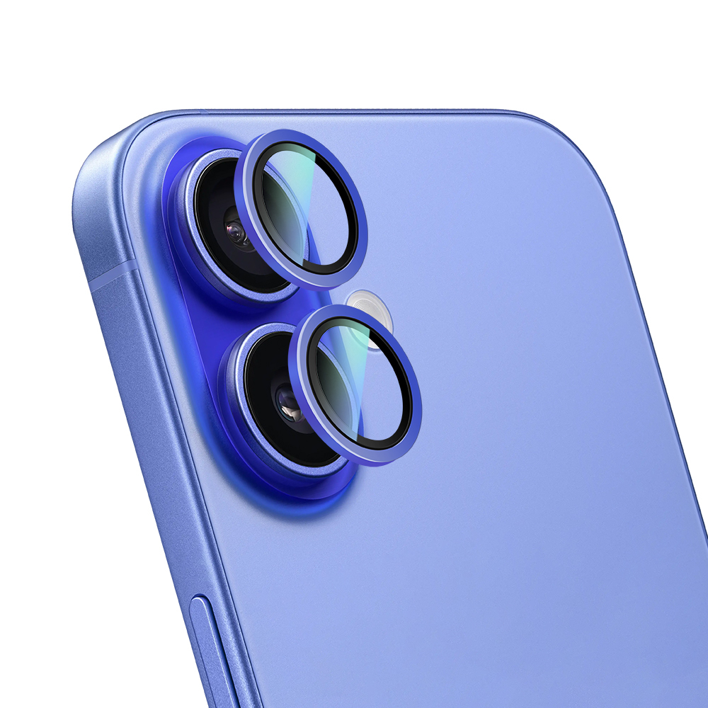 Apple iPhone 16 CaseWorld Alloy Two-Color Series Lens Protector - 18