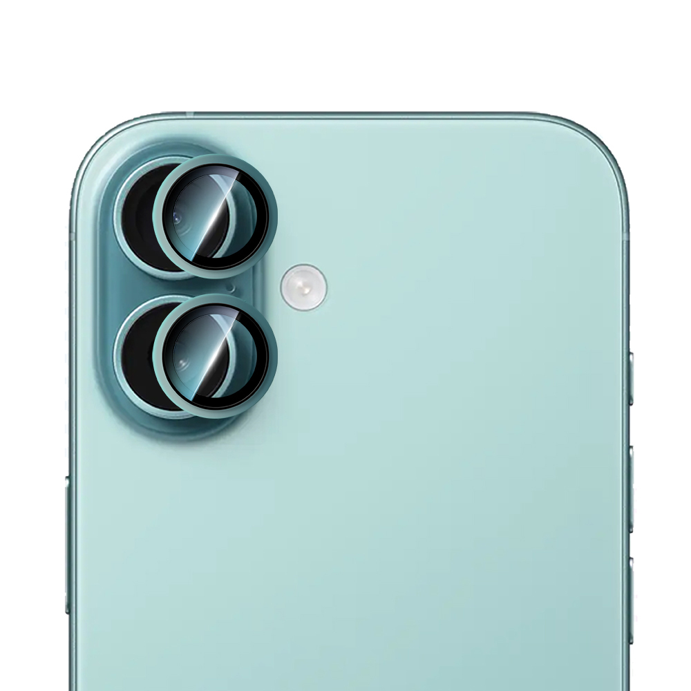 Apple iPhone 16 CaseWorld Alloy Two-Color Series Lens Protector - 9
