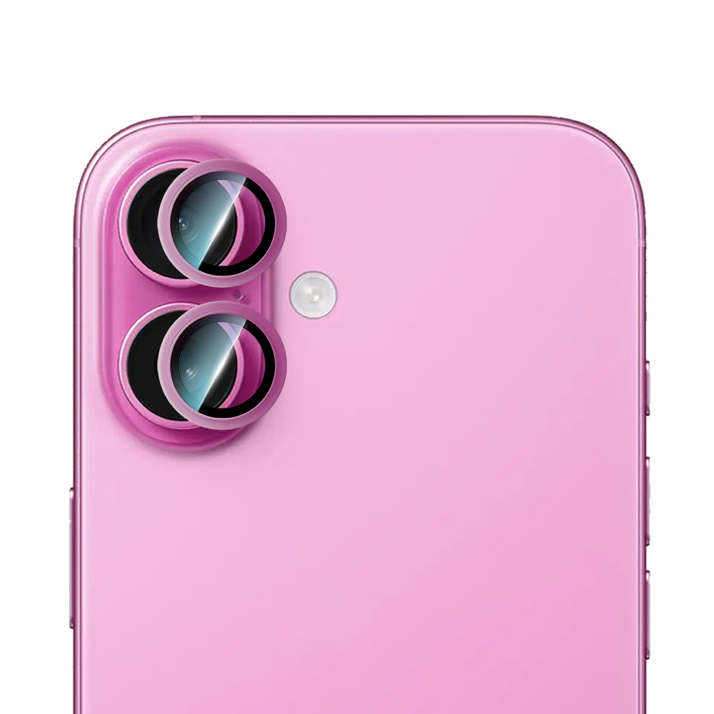 Apple iPhone 16 CaseWorld Alloy Two-Color Series Lens Protector - 10