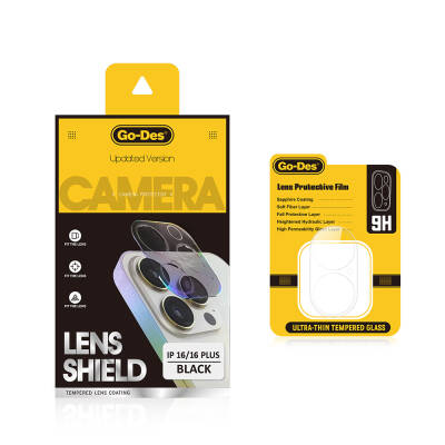 Apple iPhone 16 Go Des Lens Shield CL-17 Camera Lens Protector Şeffaf