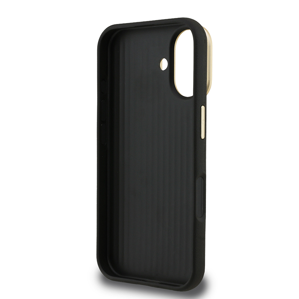 Apple iPhone 16 Kılıf Guess Orjinal Lisanslı Grained Yazı Logolu Kamera Standlı Kapak - 25