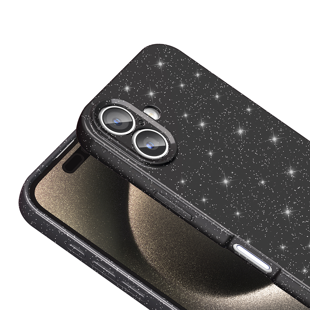 Apple iPhone 16 Kılıf Kamera Korumalı Simli Lüks Zore Koton Kapak - 7