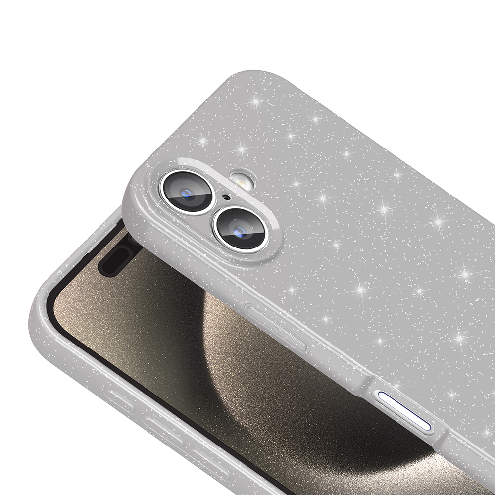 Apple iPhone 16 Kılıf Kamera Korumalı Simli Lüks Zore Koton Kapak - 9