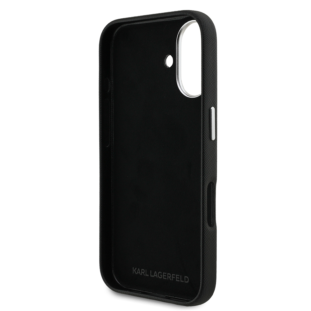 Apple iPhone 16 Kılıf Karl Lagerfeld Orjinal Lisanslı K&C Heads Pin Kapak - 8