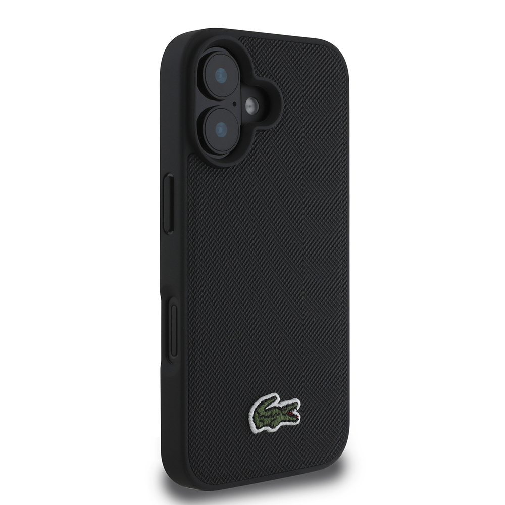 Apple iPhone 16 Kılıf Lacoste Orjinal Lisanslı PU Pike Desenli Arka Yüzey İkonik Timsah Dokuma Logolu Kapak + Type-C Kablo 1.5m - 4