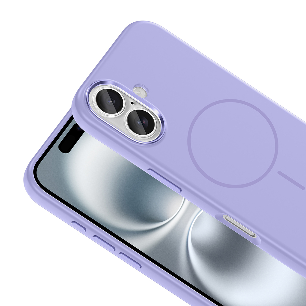 Apple iPhone 16 Kılıf M-Safe Şarj Özellikli Metal Kamera Çerçeveli Zore Edi Silikon Kapak - 17