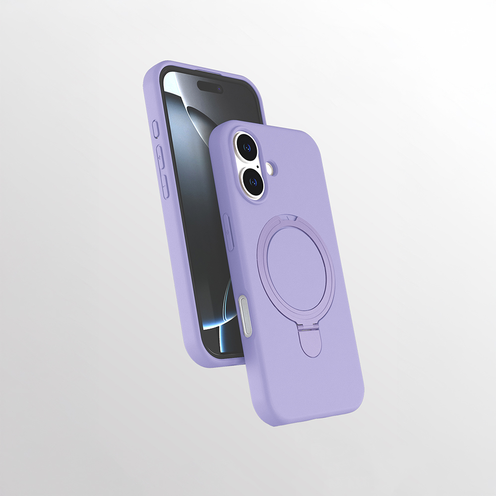 Apple iPhone 16 Kılıf M-safe Şarj Özellikli Standlı Zore Samara Kapak - 2