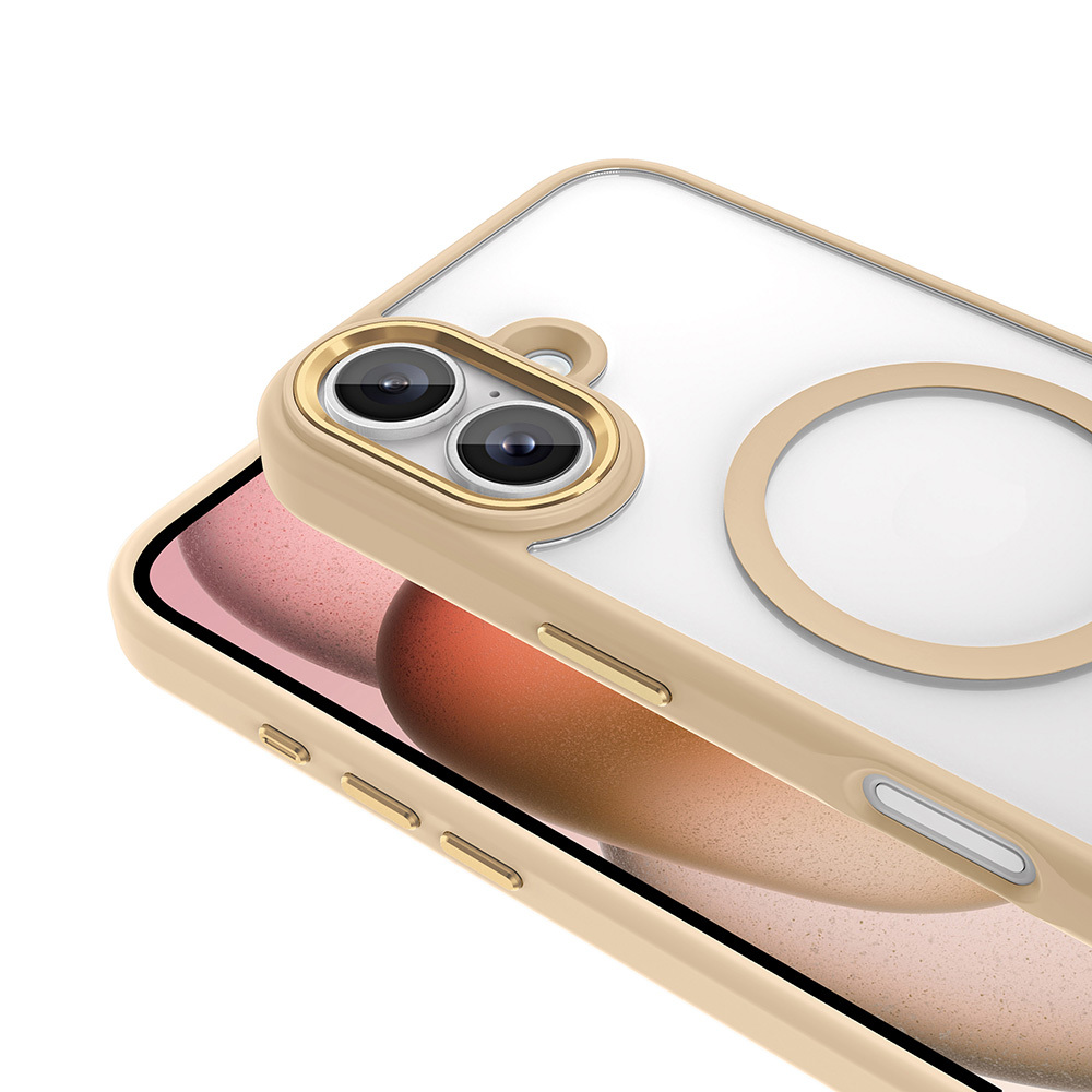 Apple iPhone 16 Kılıf Wireless Şarj Özellikli Zore Krom M-safe Silikon Kapak - 22